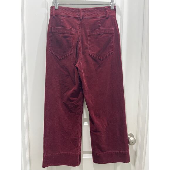 Apiece Apart Merida Burnt Red Cropped Corduroy Pants Sz 4 - Picture 6 of 7